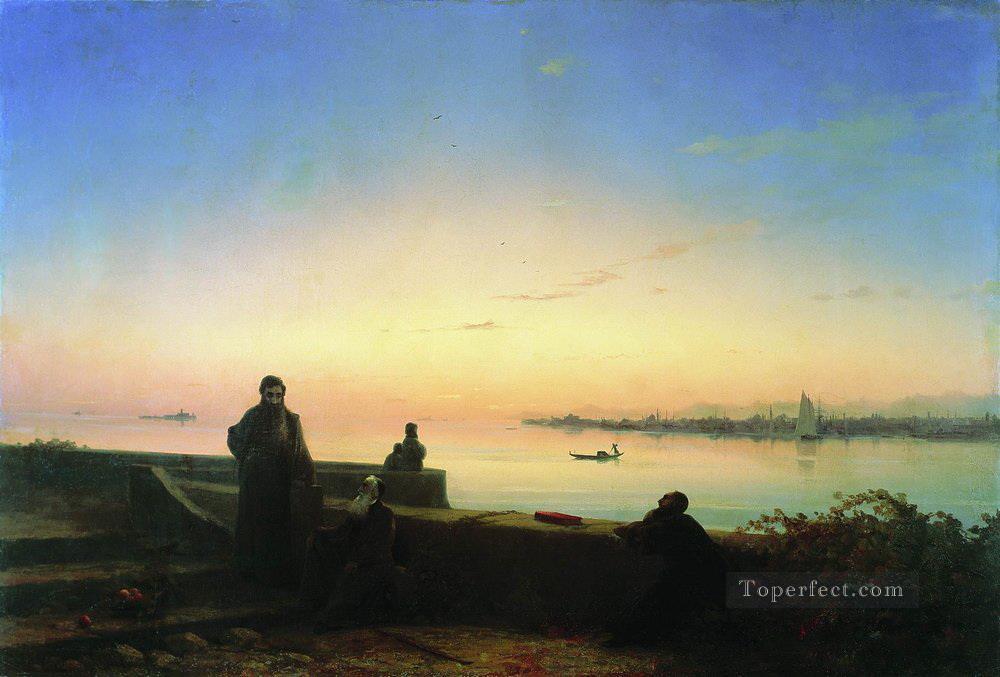 Mhitaristas en la isla de San Lázaro 1843 Romántico Ivan Aivazovsky ruso Pintura al óleo